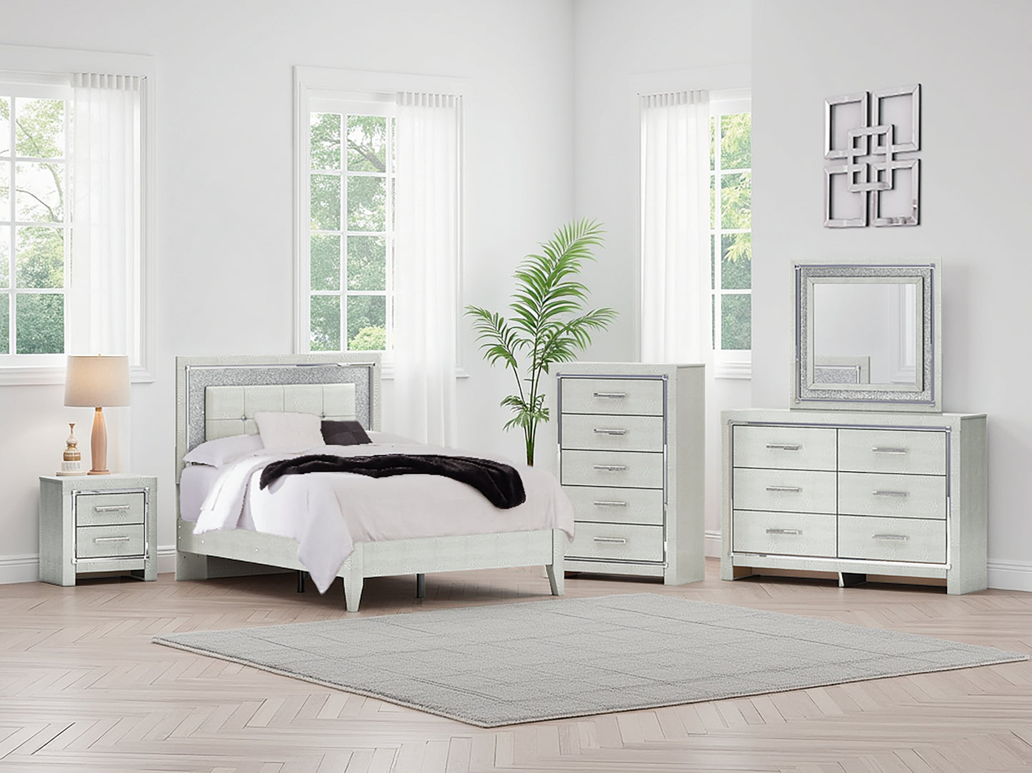 Zyniden Upholstered Panel Bed
