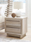 Hasbrick Queen Panel Bed with Mirrored Dresser, Chest and Nightstand