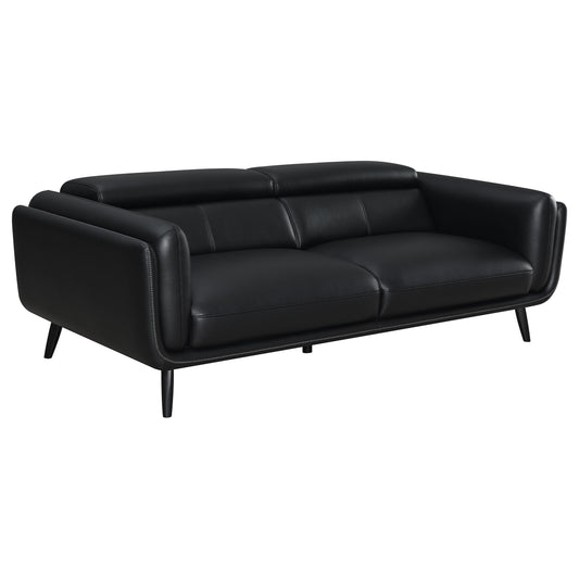 Shania Upholstered Low Back Sofa Black