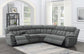 Bahrain 6-piece Upholstered Power Sectional Charcoal