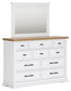 Ashbryn King Panel Storage Bed with Mirrored Dresser and Nightstand