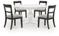 Greddinton Dining Table and 4 Chairs