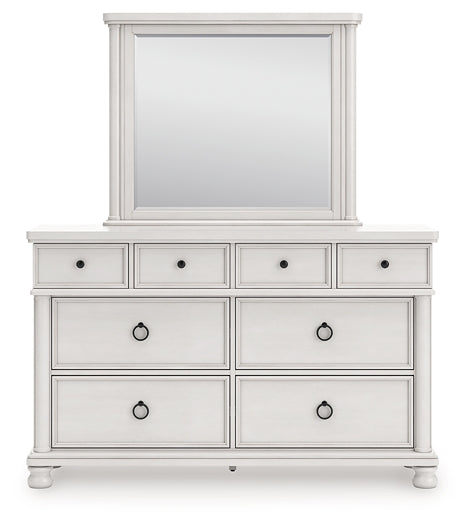 Rowlenstown Queen Poster Bed, Dresser and Mirror