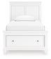 Fortman Twin Panel Storage Bed, Dresser, Mirror and Nightstand
