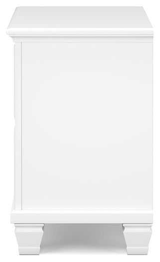 Fortman King Panel Storage Bed with Mirrored Dresser and Nightstand