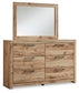 Hyanna Full Panel Bed with 1 Side Storage, Dresser, Mirror and Nightstand