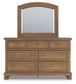 Feddinger California King Panel Bed with Mirrored Dresser, Chest and Nightstand