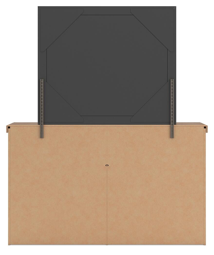 Savonport King Panel Bed with Storage. Dresser, Mirror and Nightstand