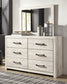 Cambeck  Panel Bed With Mirrored Dresser And Chest