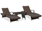 Kantana 2 Chaise Lounge Chairs with End Table