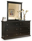 Bostwick Shoals King Panel Bed with Mirrored Dresser and Chest