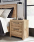 Hyanna Twin Panel Headboard with Mirrored Dresser and Nightstand