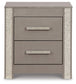 Surancha Queen Panel Bed with Mirrored Dresser and Nightstand