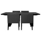 Catherine 5-piece Double Pedestal Dining Table Set Charcoal Grey and Black