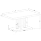 Brooklyn Rectangular Dining Table White High Gloss and Chrome