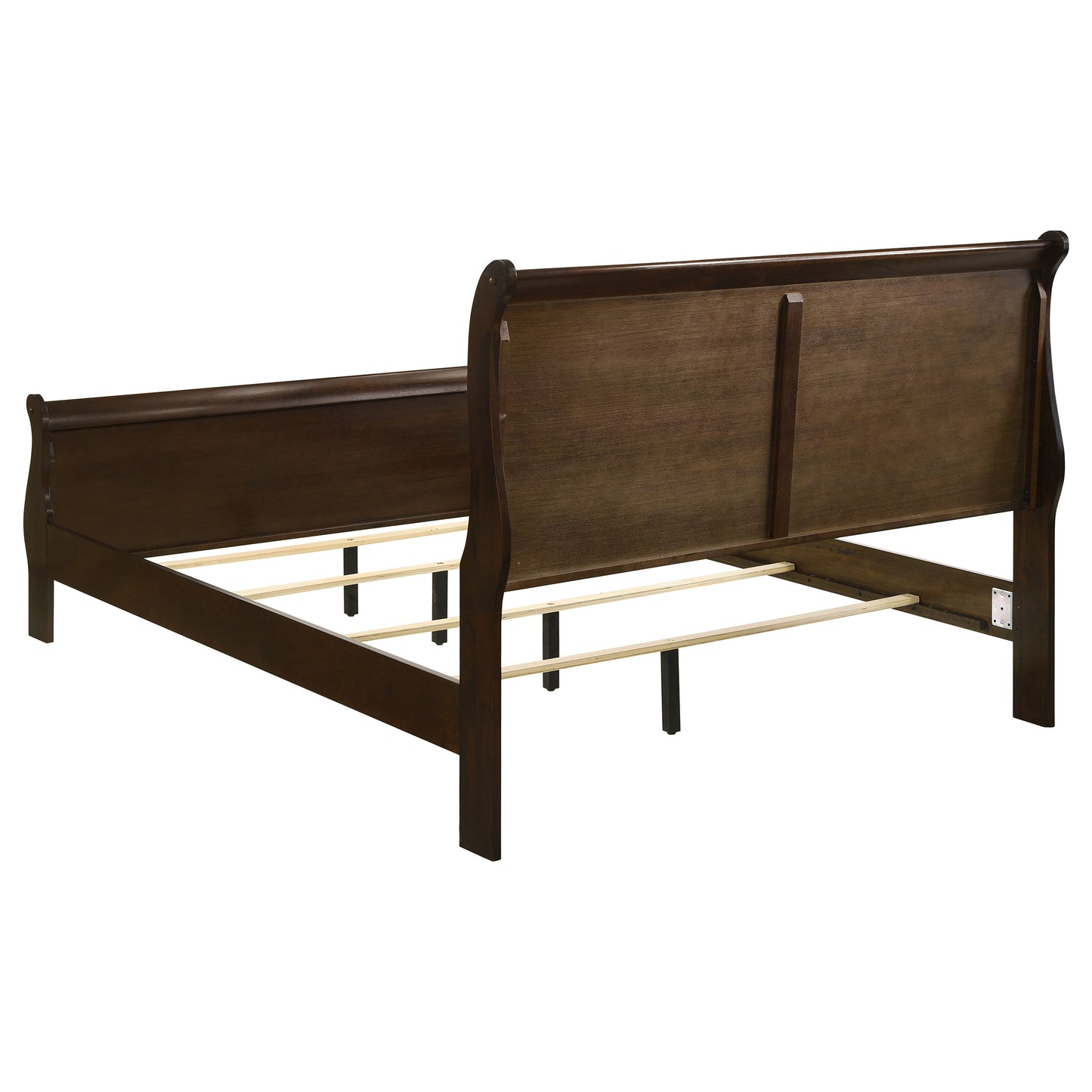 Louis Philippe Wood Full Sleigh Bed Cappuccino