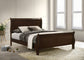 Louis Philippe Wood Eastern King Sleigh Bed Cappuccino