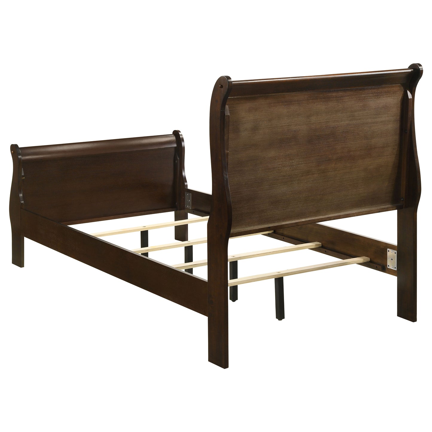 Louis Philippe Wood Twin Sleigh Bed Cappuccino