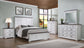 Hillcrest Wood Eastern King Panel Bed Distressed White
