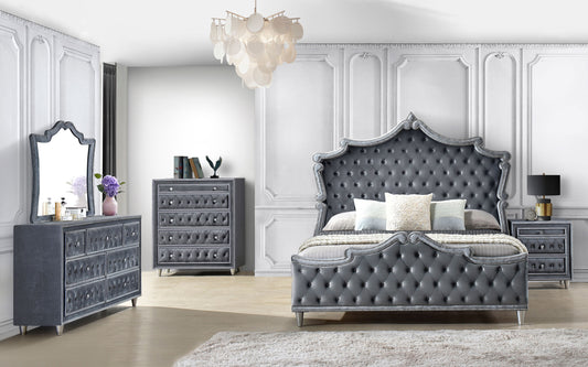 Antonella 5-piece Queen Bedroom Set Grey