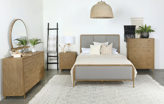 Arini 4-piece Queen Bedroom Set Sand Wash and Grey