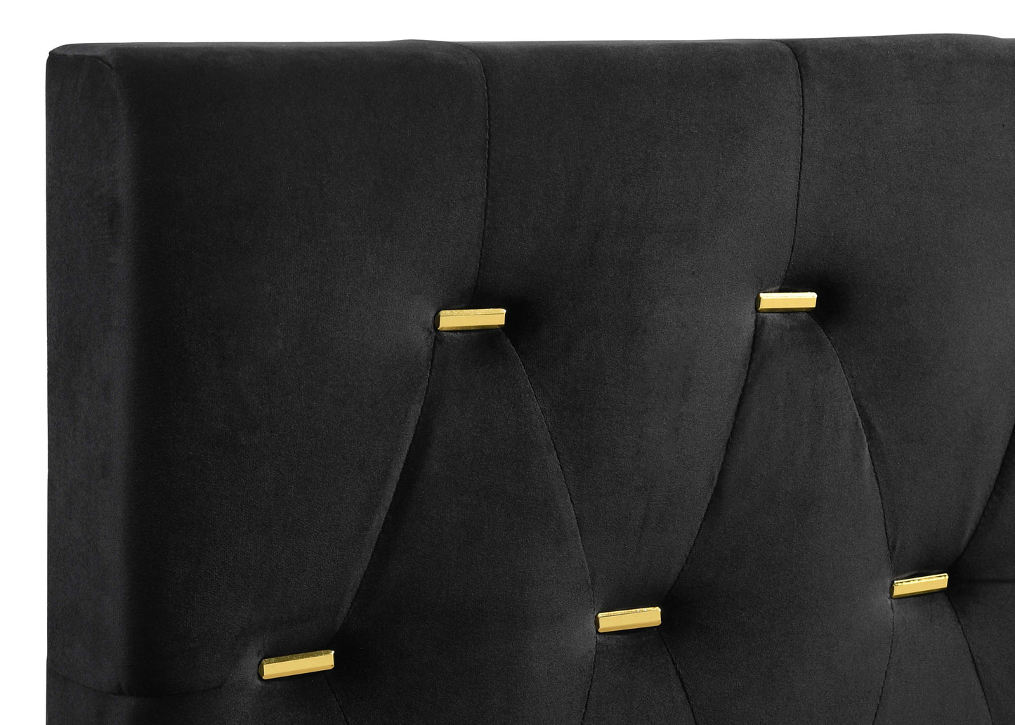 Kendall Upholstered California King Panel Bed Black
