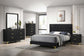 Kendall Upholstered Queen Panel Bed Black