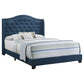 Sonoma Upholstered Full Wingback Bed Blue