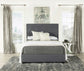 Bowfield Upholstered Queen Panel Bed Charcoal