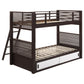 Oliver Wood Twin Over Twin Bunk Bed Java