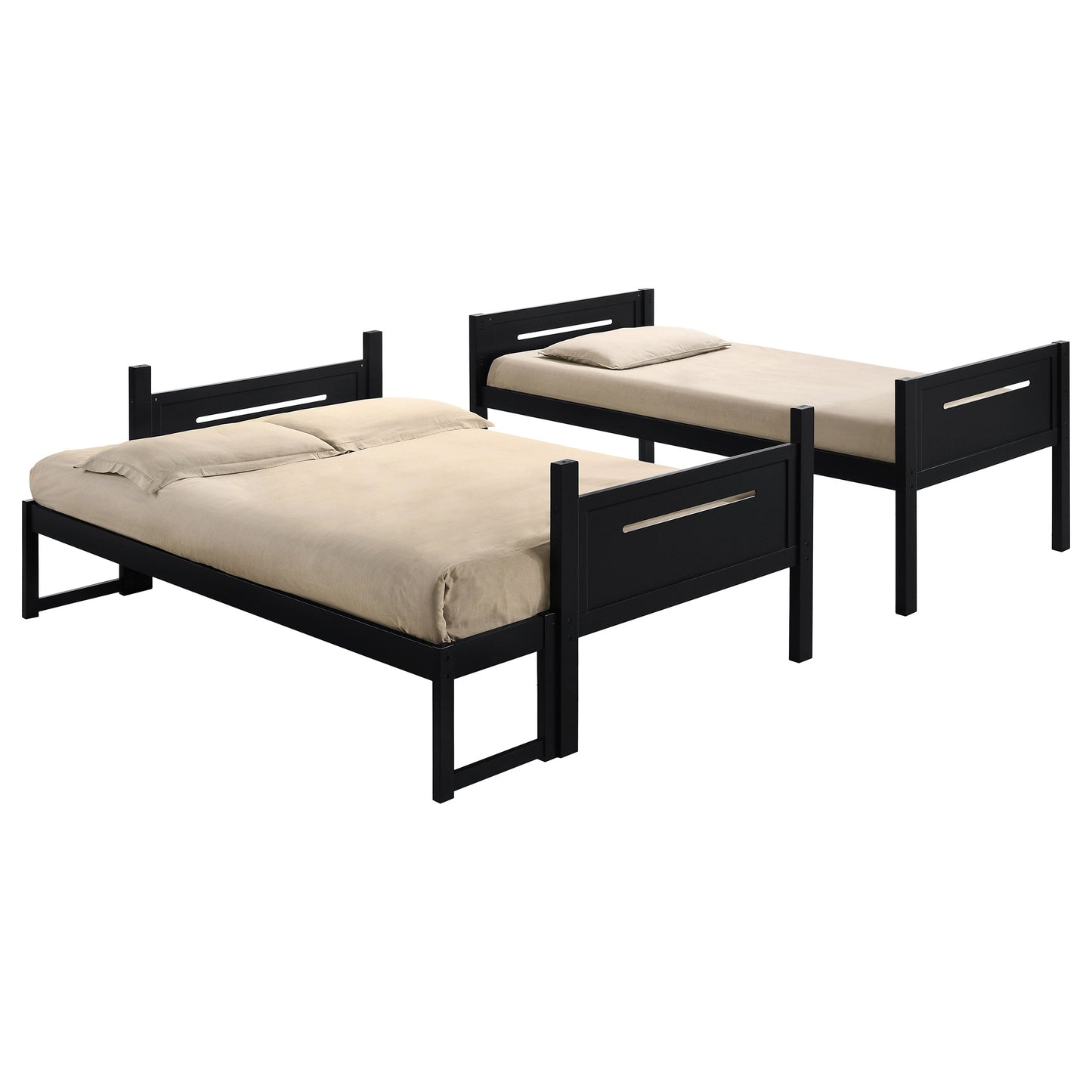 Littleton Wood Twin Over Full Bunk Bed Black