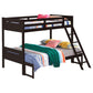 Littleton Wood Twin Over Full Bunk Bed Espresso