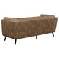 Thatcher 2-piece Upholstered Button Tufted Living Room Set Brown
