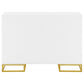 Elsa 2-door Accent Cabinet with Adjustable Shelves White and Gold